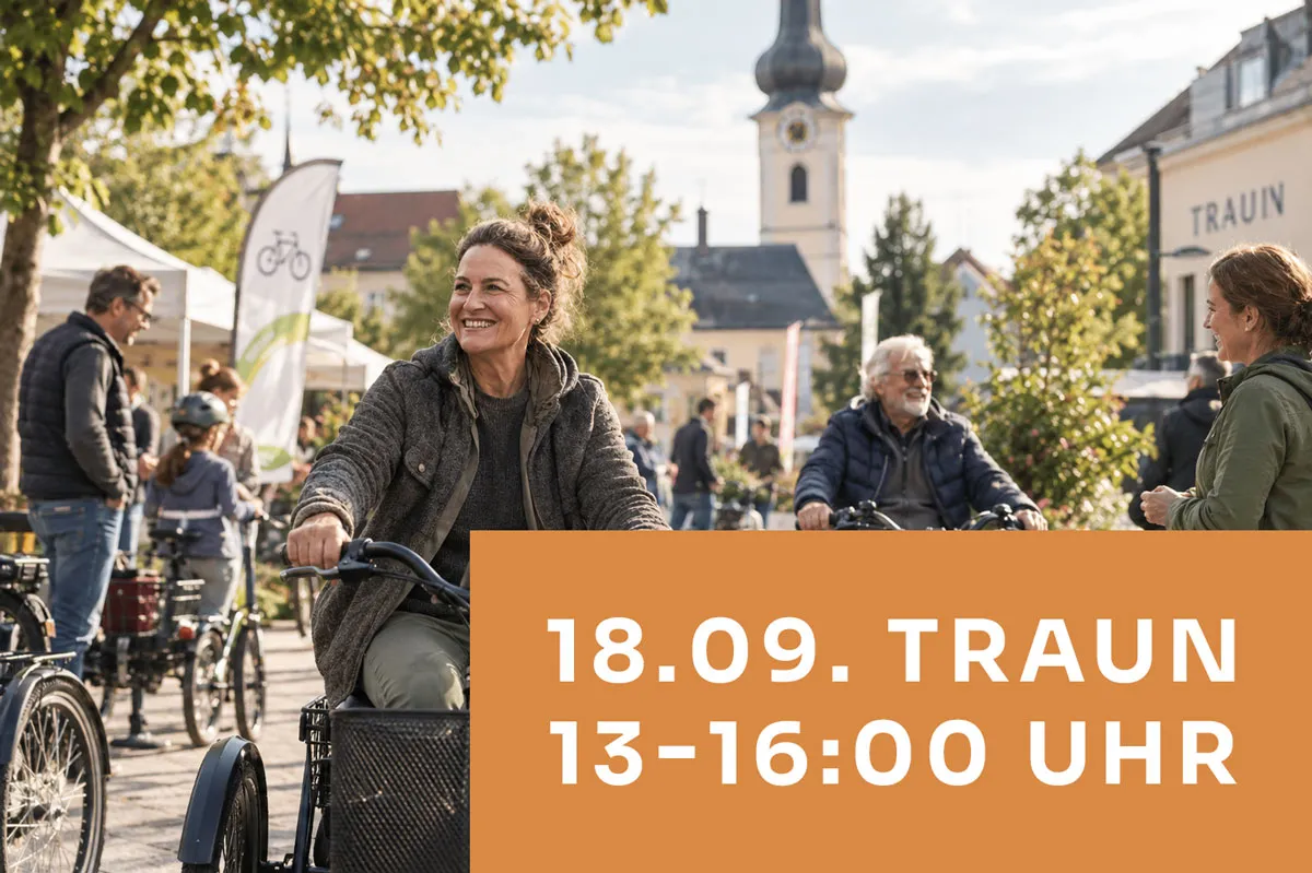 Mobilitätsfest Traun mit CleverCycling - Beispielbild, KI generiert